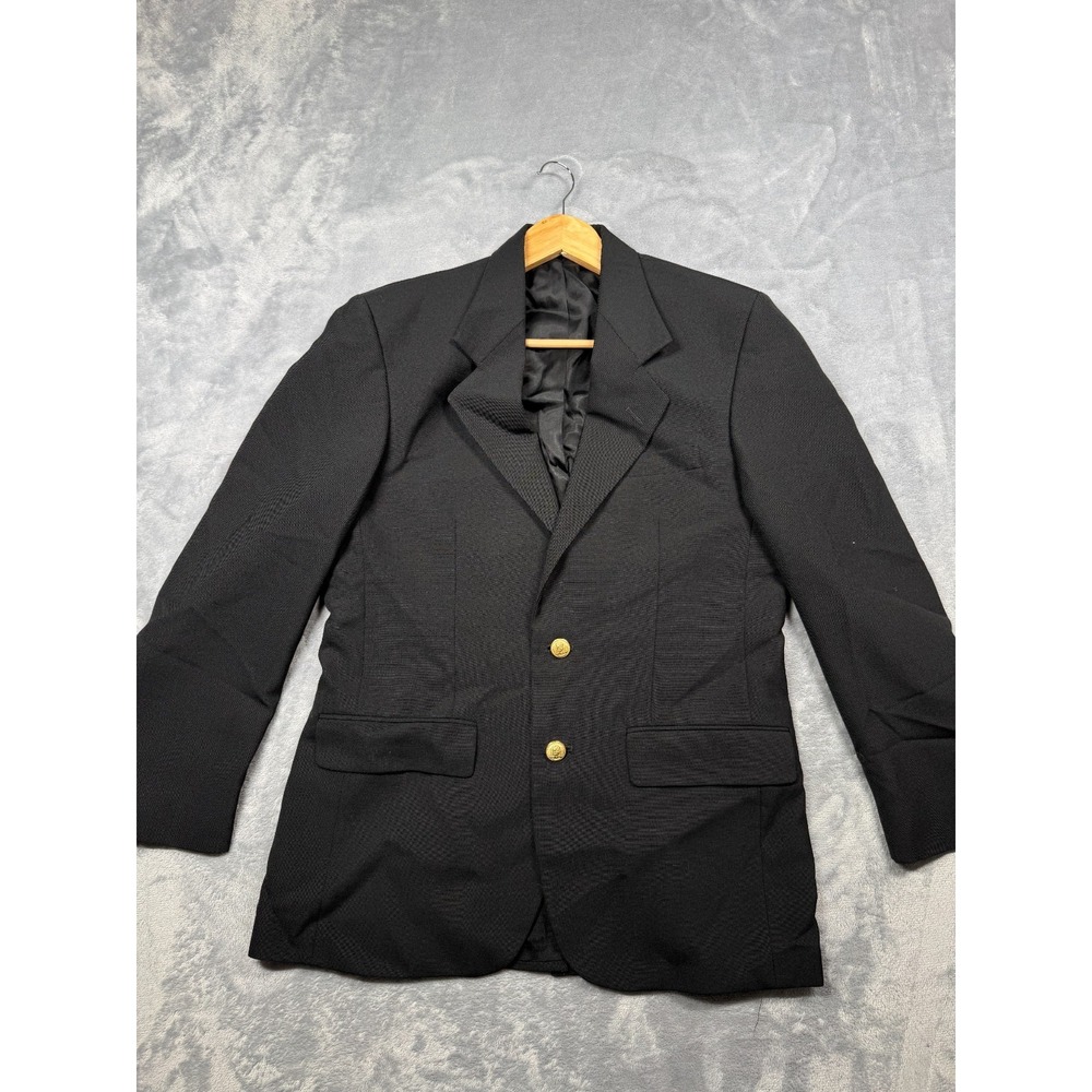 Hardwick Clothes Blazer Jacket Mens Black Business Single Breasted Notch Lapel